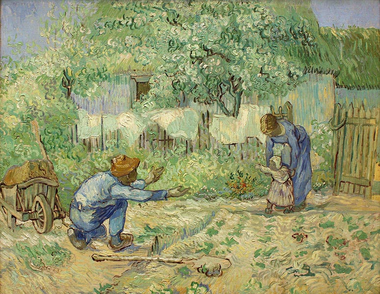 Vincent Van Gogh First Steps, after Millet